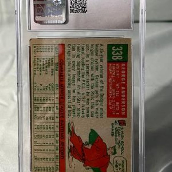 1959 Topps #338 George Anderson CSG 5.5 - Picture 3 of 3
